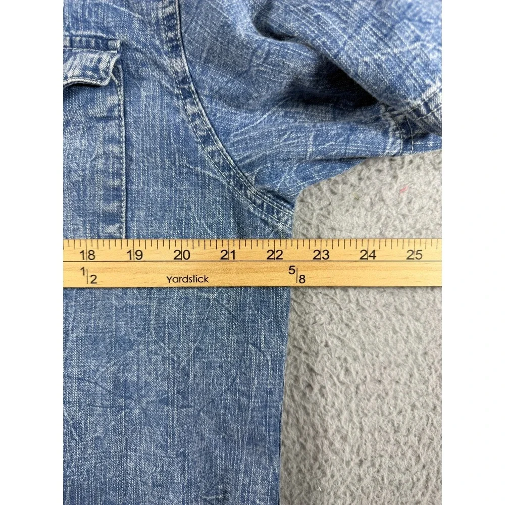 Levis Lightly Distressed Denim Button Shirt Mens XL Blue Cotton Bundle Wash